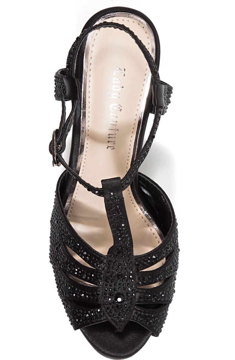 LADY COUTURE Midnight Rhinestone Sandal, Alternate, color,