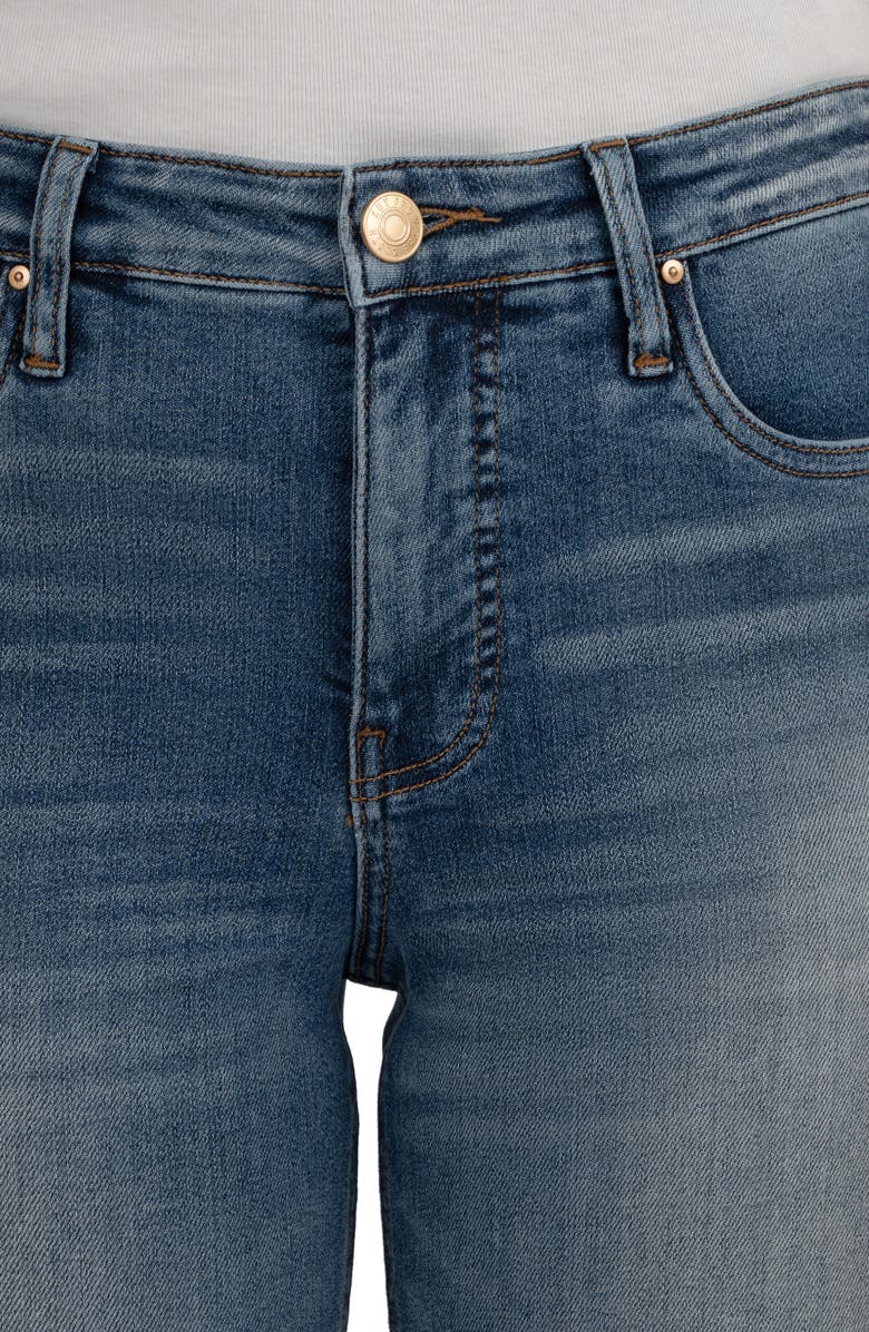 KUT from the Kloth Rachel High Waist Raw Hem Crop Mom Jeans, Alternate, color, Braveness