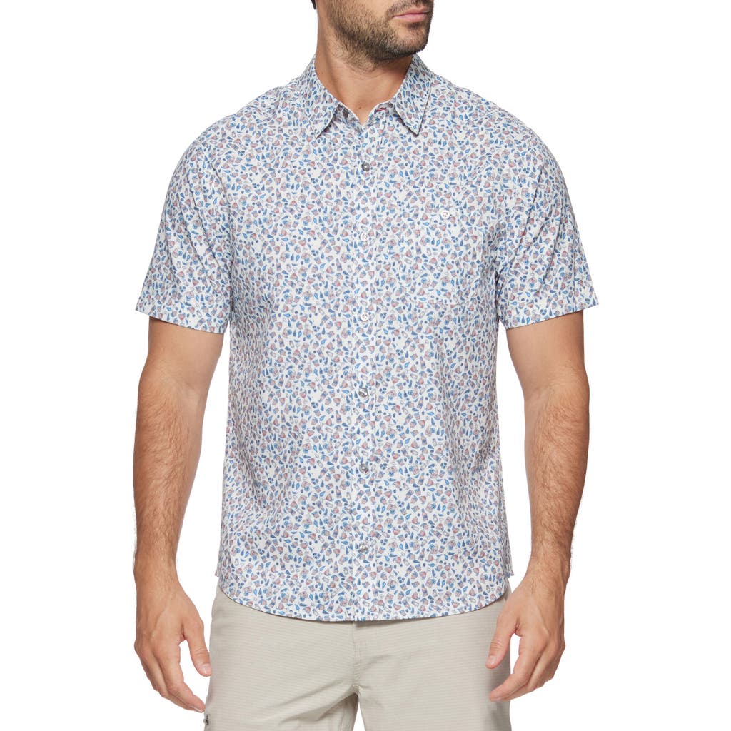 Flag And Anthem Webster Short Sleeve Button-up Shirt In White Combo