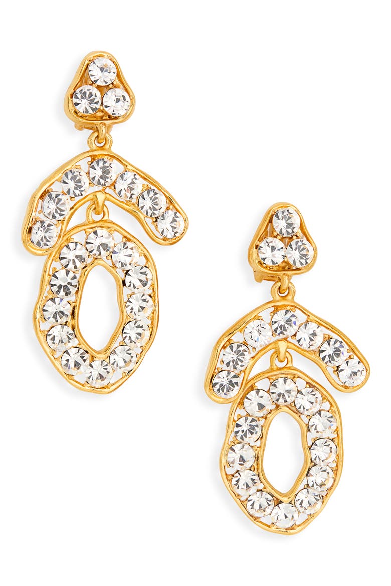 Crystal Statement Drop Earrings, Main, color, GOLD