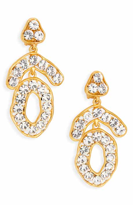 Kenneth Jay Lane Crystal Statement Drop Earrings