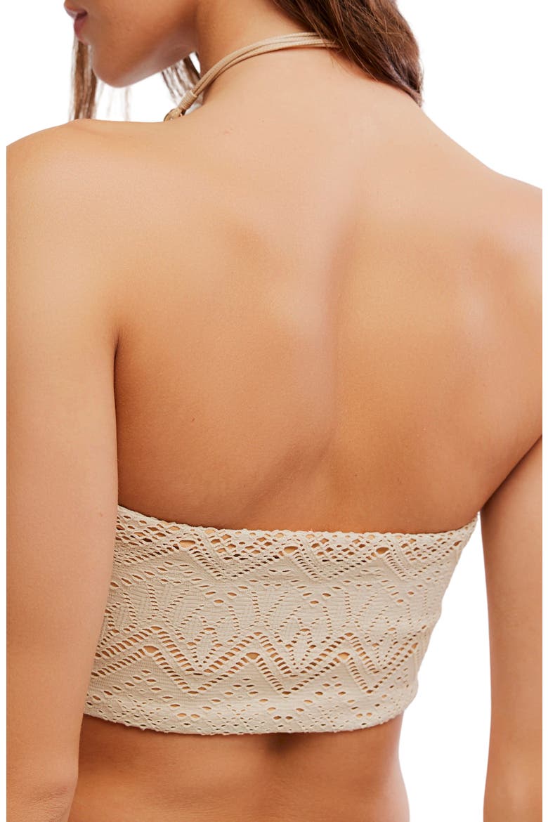 Lola Strapless Bandeau Bikini Top, Alternate, color, SAND