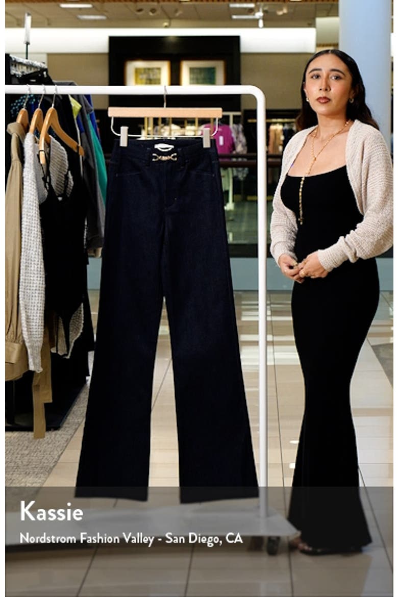 Leenah Clasp High Waist Wide Leg Jeans video