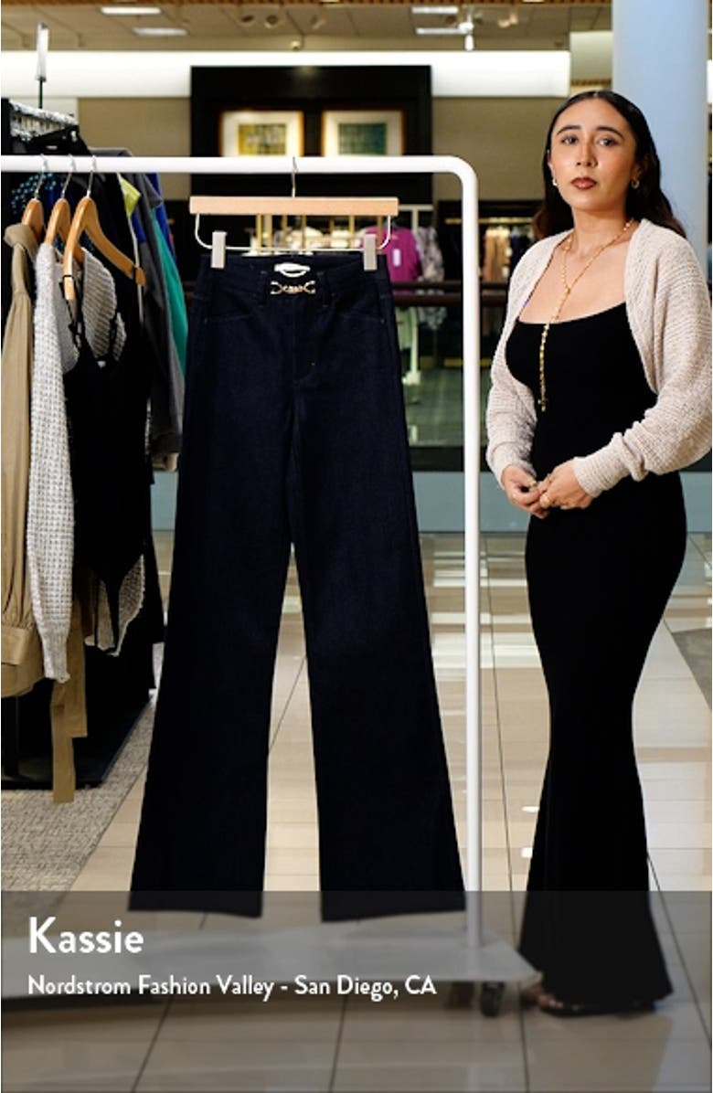 Leenah Clasp High Waist Wide Leg Jeans, sales video thumbnail