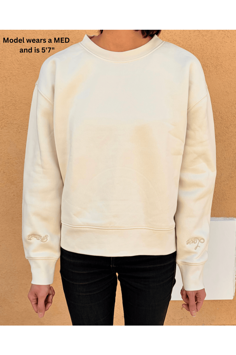Love/Gratitude Sweatshirt + Manifestation Kit, Alternate, color, Ecru/Cream