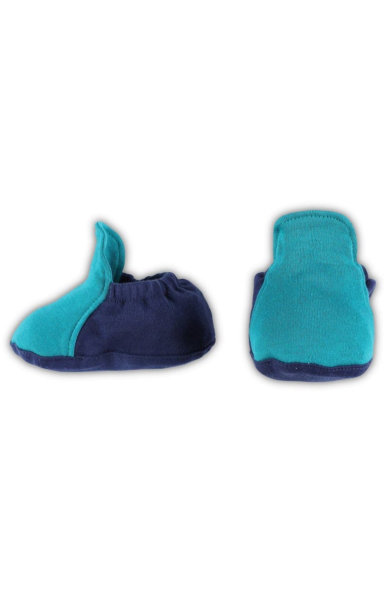 Outerstuff Newborn & Infant Navy/Aqua Seattle Mariners Three-Piece Love of Baseball Bib Bodysuit & Booties Set, Alternate, color, Navy