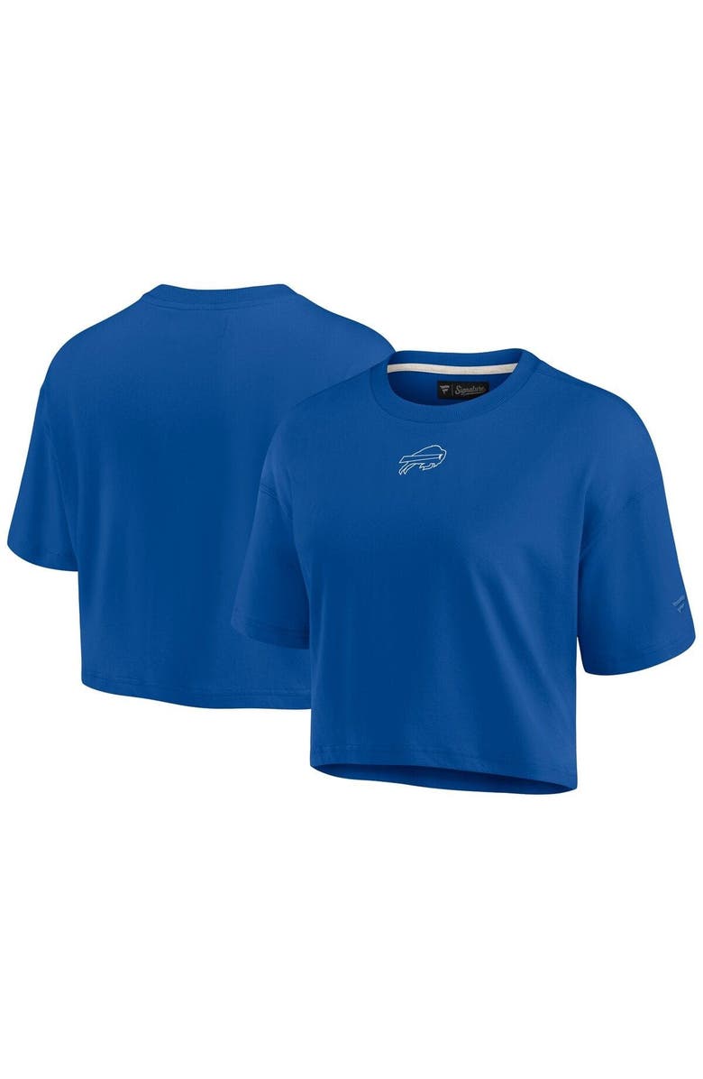 Fanatics Signature Women's Fanatics Royal Buffalo Bills Elements Super Soft Boxy Cropped T-Shirt, Main, color, Royal