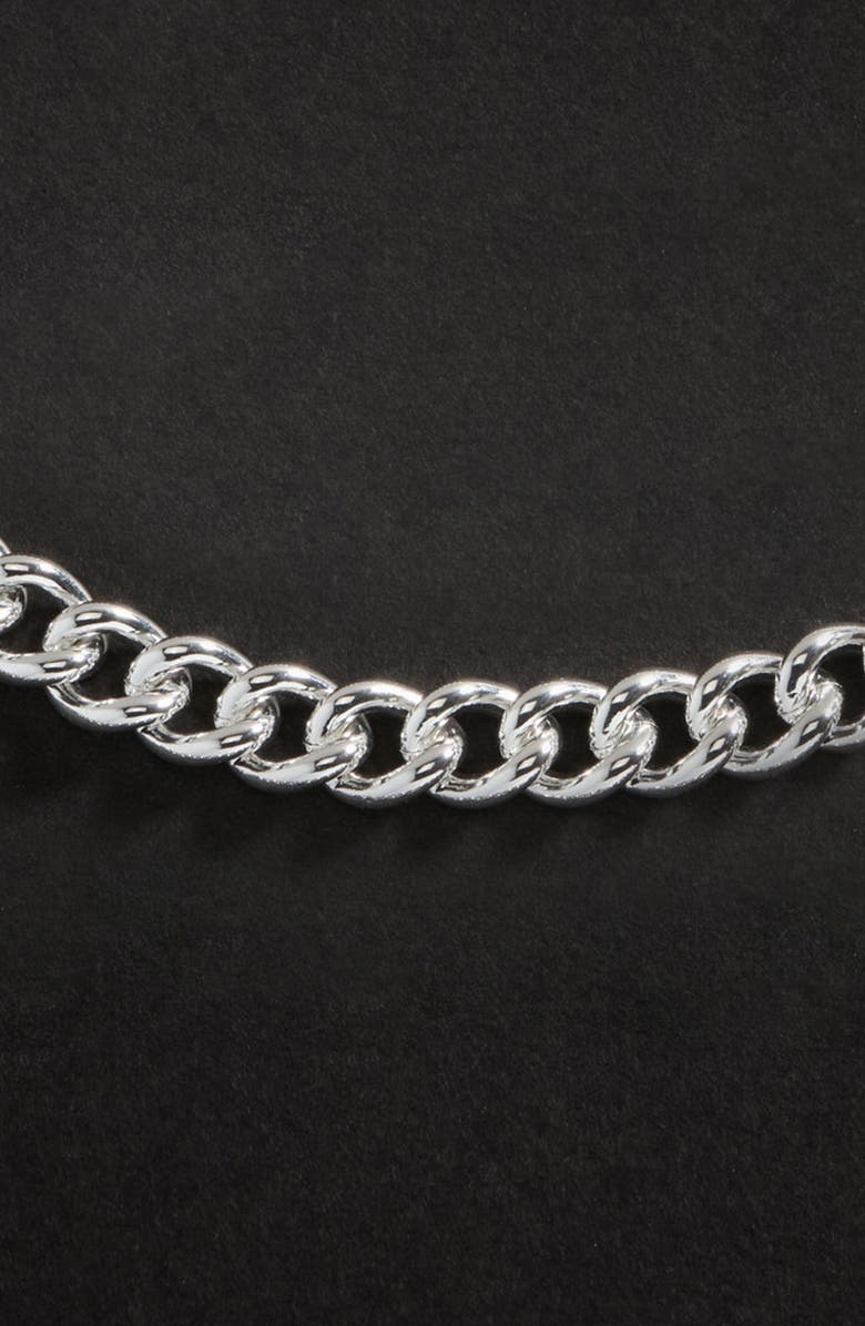 YOJ Forge Curb Chain Necklace  In Silver, Alternate, color, Silver