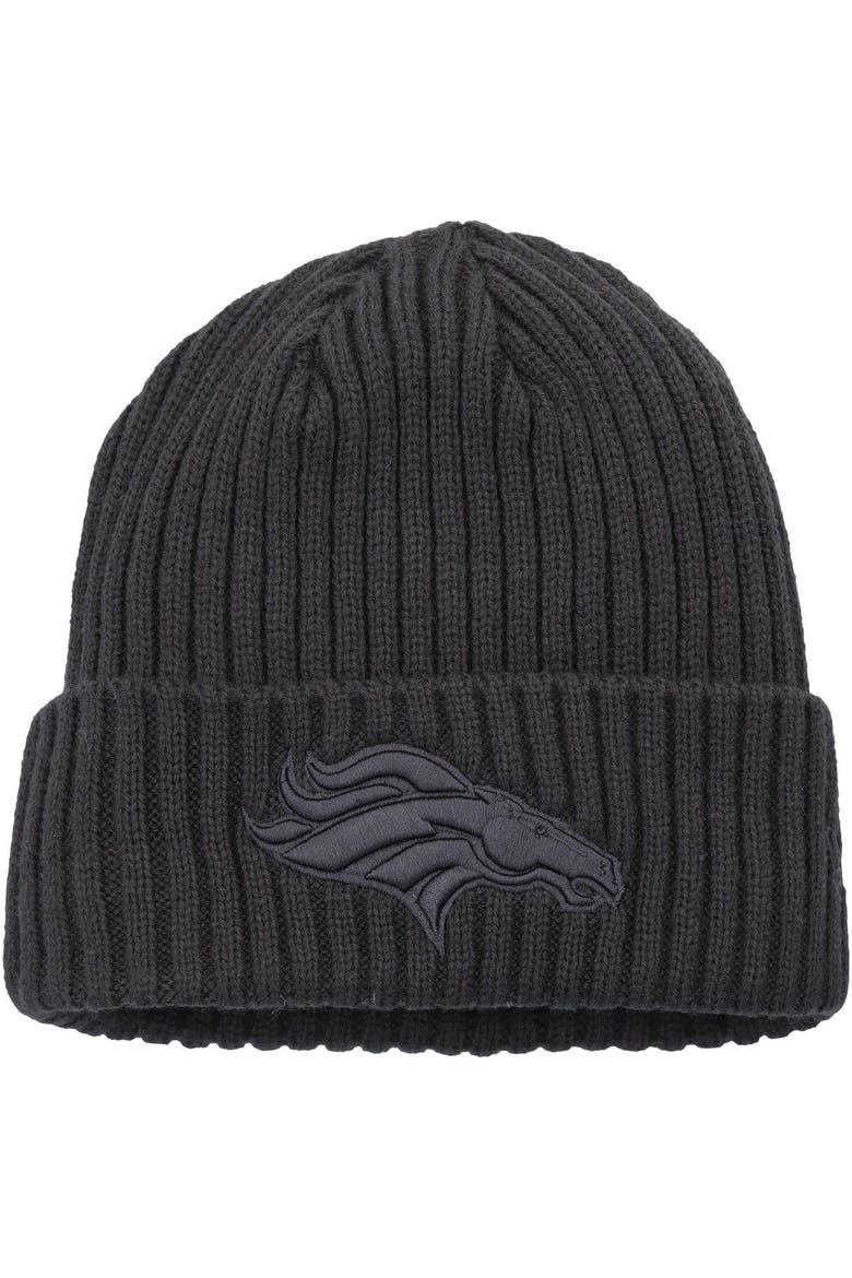 Youth New Era Graphite Denver Broncos Core Classic Cuffed Knit Hat, Main, color, Graphite