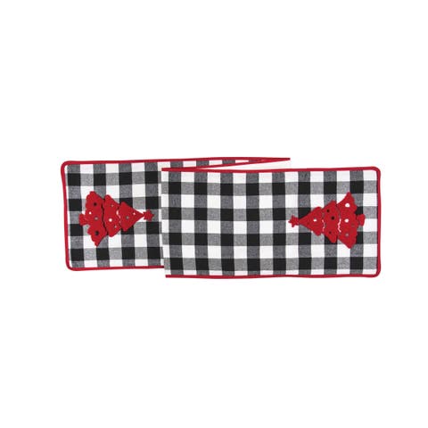 Franklin Farm Plaid Christmas Tree Cotton Table Runner 13" x 72"