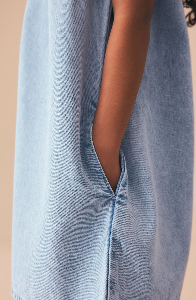 NEXT Kids' Denim Romper, Alternate, color, Blue