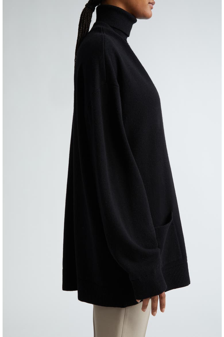 Oversize Cashmere Cardigan, Alternate, color, BLACK