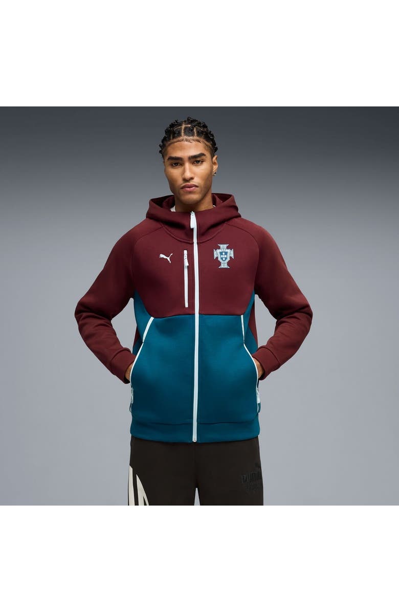 PUMA Men's Puma Maroon Portugal National Team PumaTech Full-Zip Hoodie, Main, color, Maroon