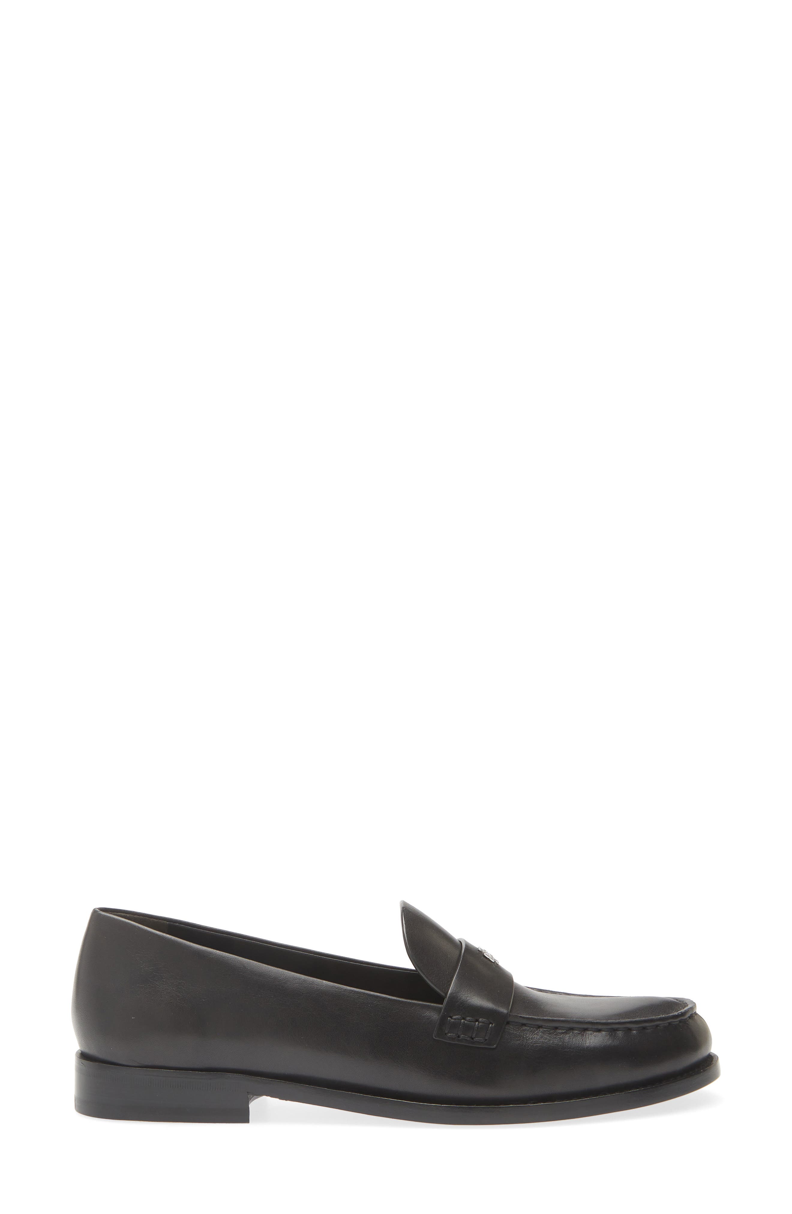 Tory Burch Classic Penny Loafer, Alternate, color, Perfect Black
