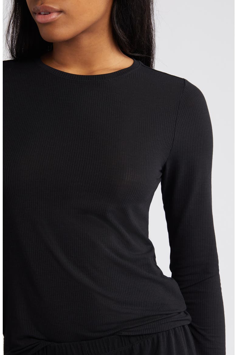 Dreamy Rib Sleep Top, Alternate, color, BLACK