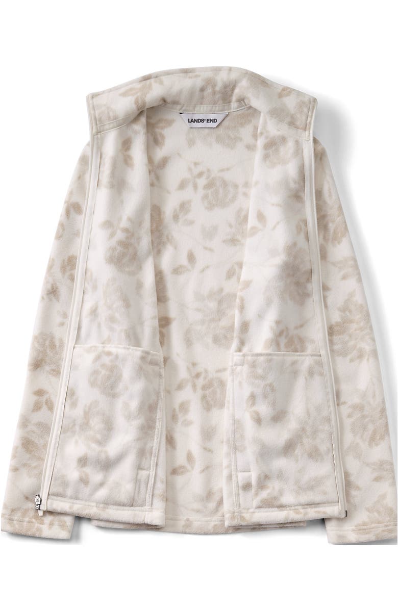 Lands
 End Anyweather Fleece Full Zip Jacket, Alternate, color, Champagne Floral
