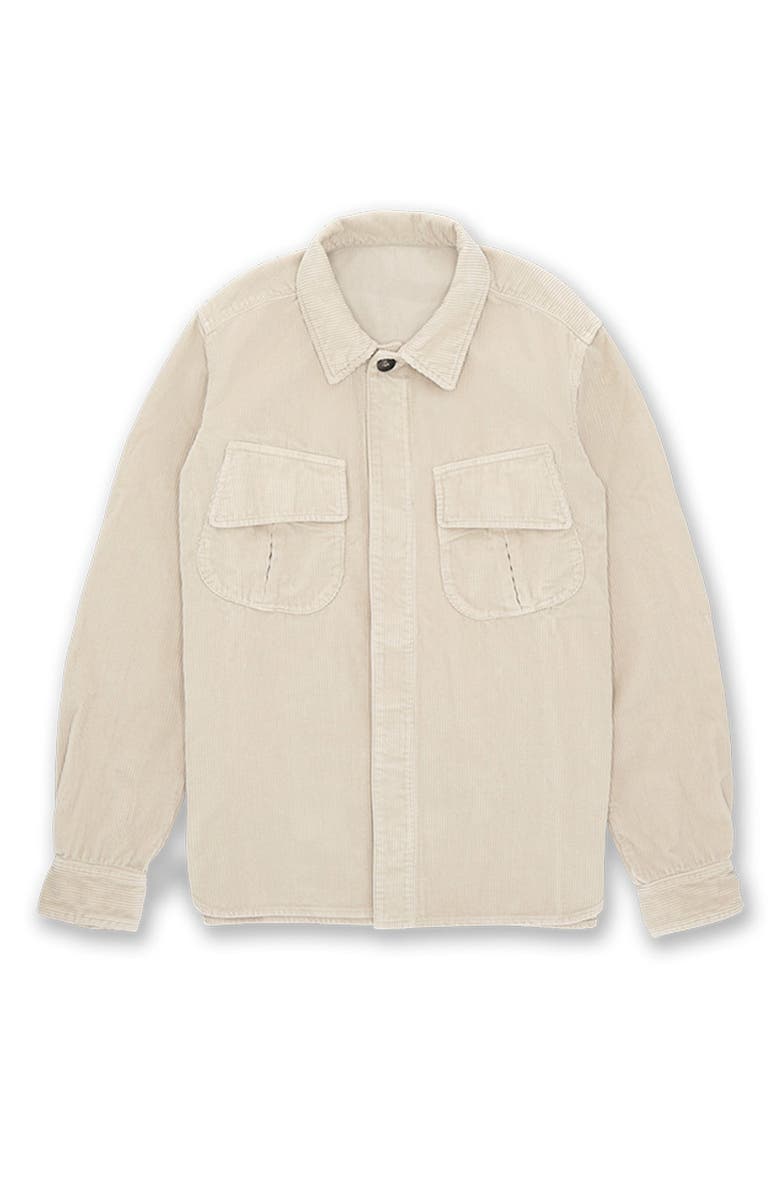 Fortela Short Corduroy Overshirt, Main, color, Milk