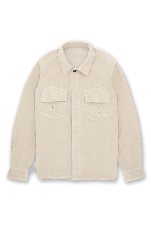 Fortela Short Corduroy Overshirt In White
