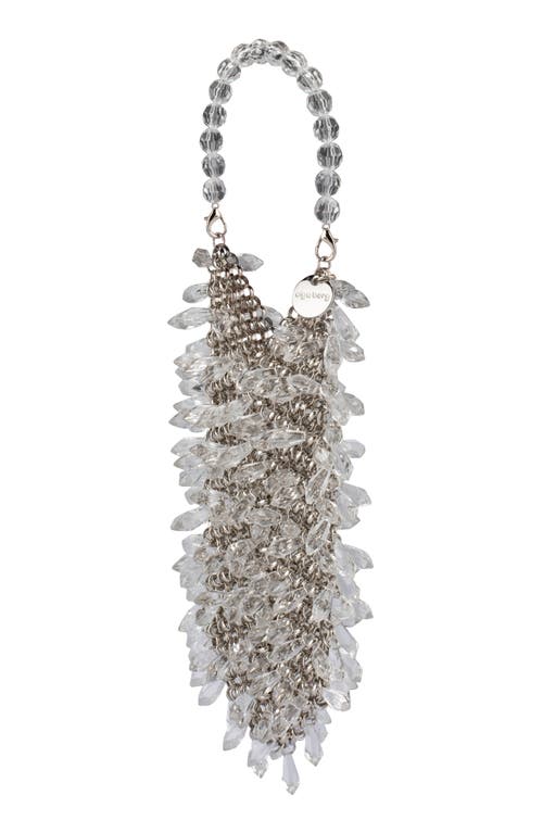 Olga Berg Florence Chainmail Convertible Shoulder Bag In Silver