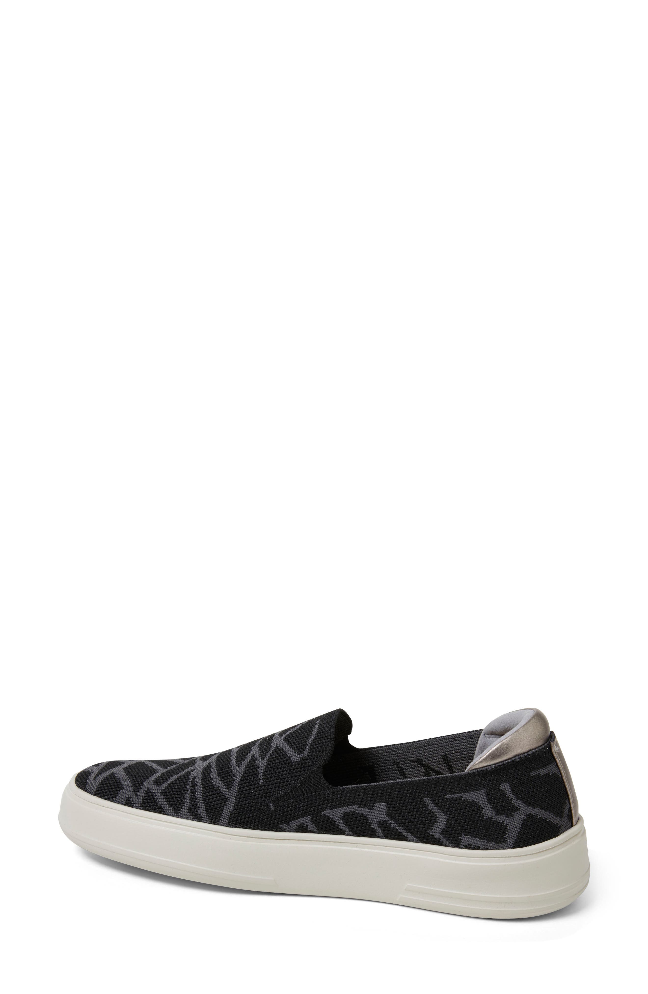 ORIGINAL COMFORT BY DEARFOAMS Sophie Knit Slip-On Sneaker, Alternate, color, Black Print