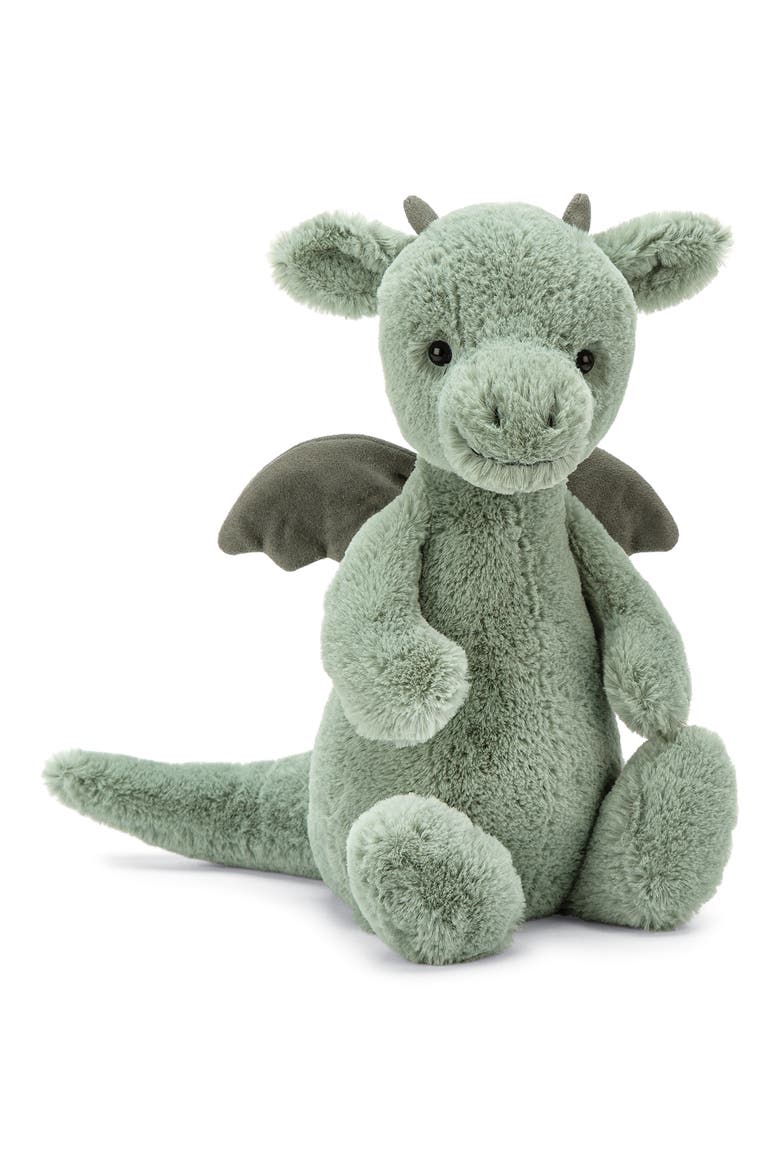 Medium Bashful Dragon Stuffed Animal, Main, color, PASTEL GREEN