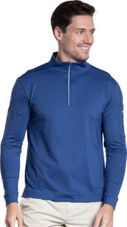 BloqUV Men's Long Sleeve Mock Zip Top with Sun and UV Protection