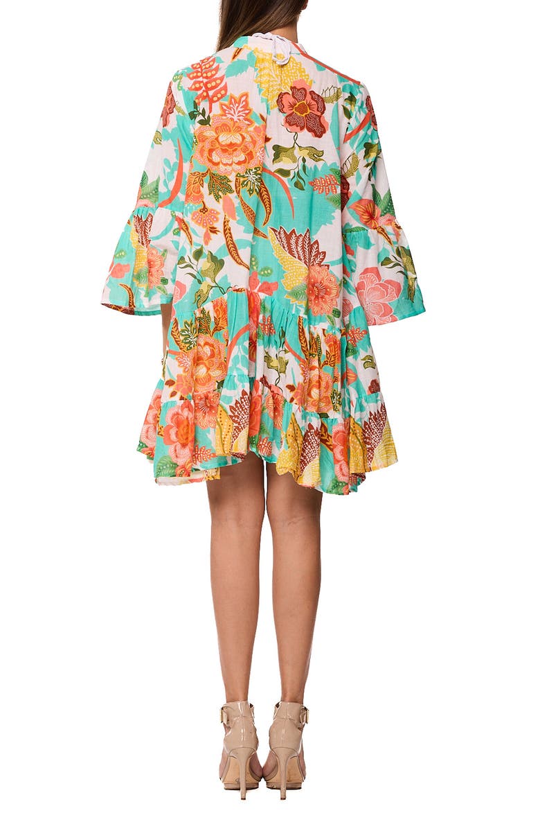 RANEES Flare Sleeve Minidress, Alternate, color, Bluegreen