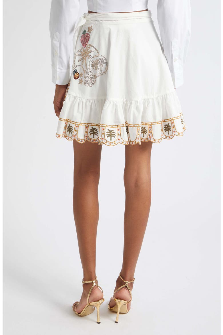 Embroidered Ruffle Hem Wrap Skirt, Alternate, color, VA VA VINTAGE