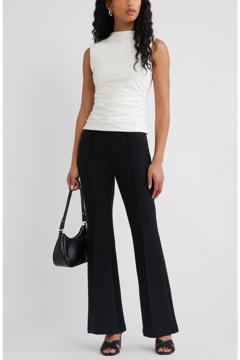 The Muse Flare Trousers, Alternate, color, BLACK