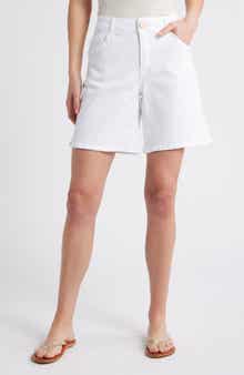 Wit & Wisdom High Waist Relaxed Denim Shorts