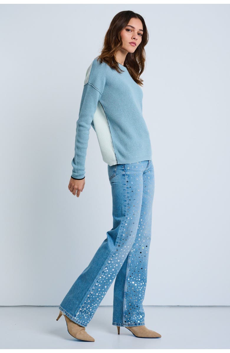 Lisa Todd Around Town Cotton Cashmere Sweater, Alternate, color, Dream Blue Polar