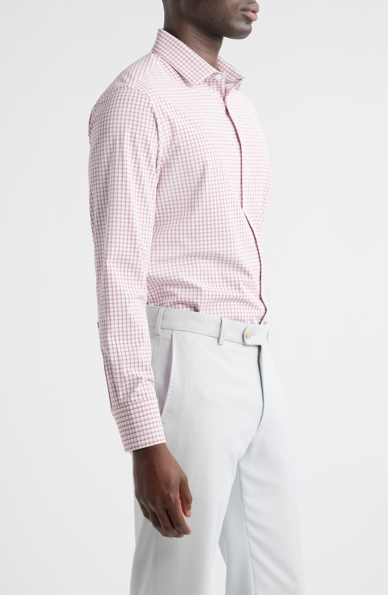 Mizzen+Main Leeward Trim Fit Check Performance Button-Up Shirt, Alternate, color, 