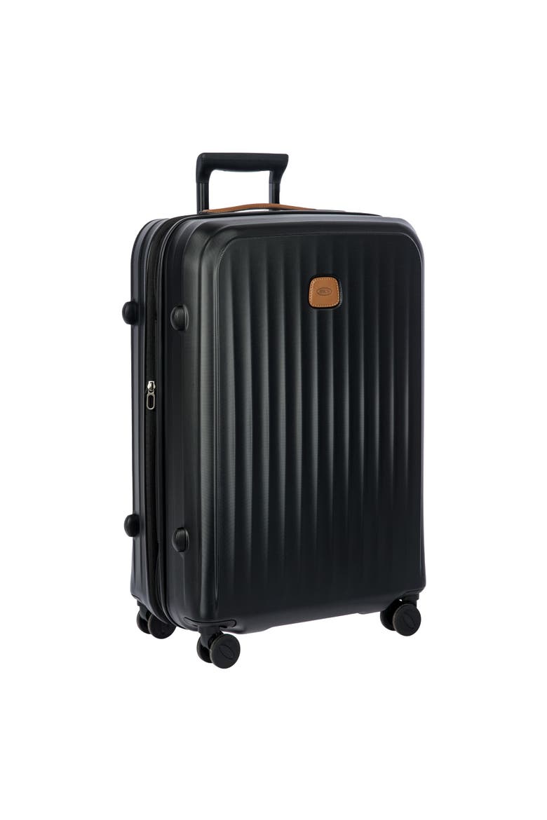 Taormina Hardside Expandable 27" Medium Checked Spinner Luggage, Alternate, color, Black