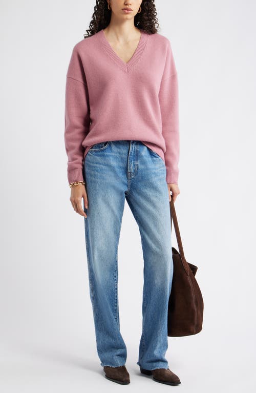 Nordstrom V-neck Wool & Cashmere Sweater In Pink