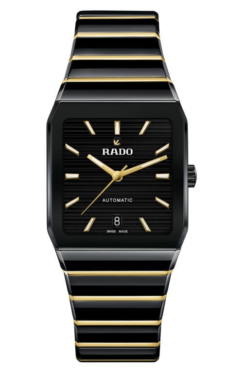 RADO Anatom Automatic Ceramic Bracelet Watch, 32.5mm in Black at Nordstrom