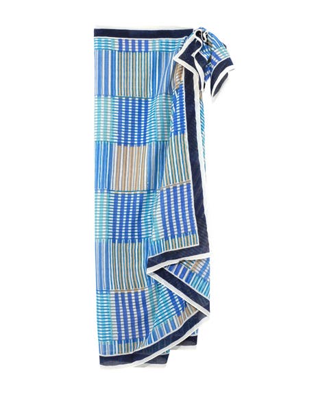 Stripe Illusion Sarong And Bag