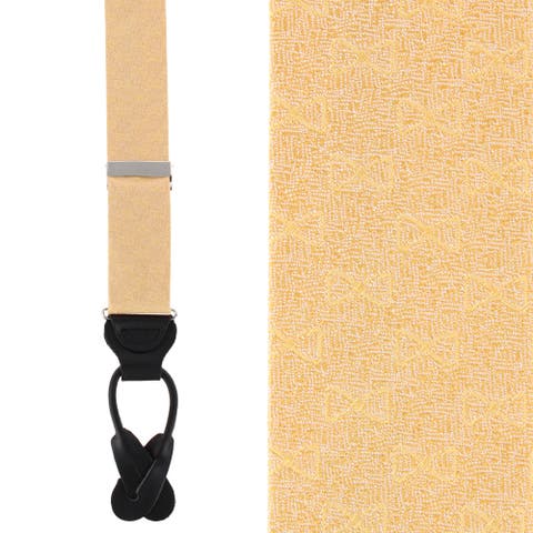 Signature Logo Silk Novelty Button End Suspenders (braces)