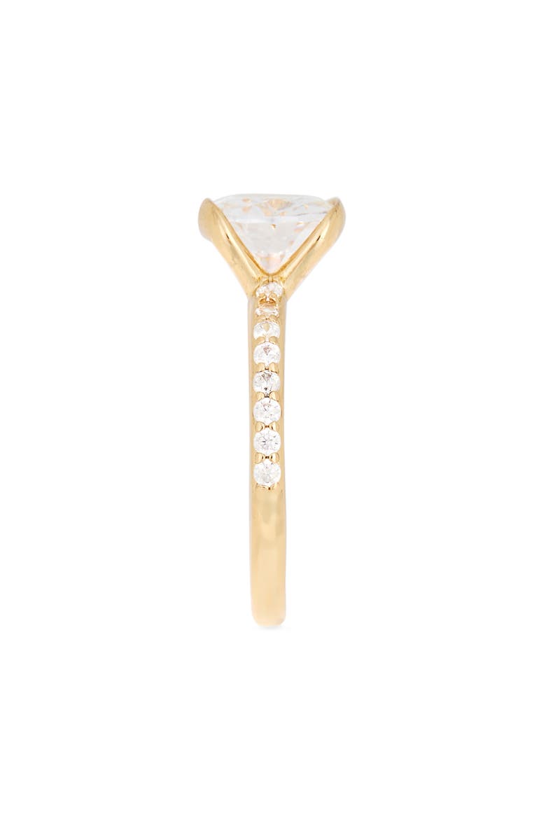 Cubic Zirconia Cushion Engagement Ring, Alternate, color, CLEAR- GOLD