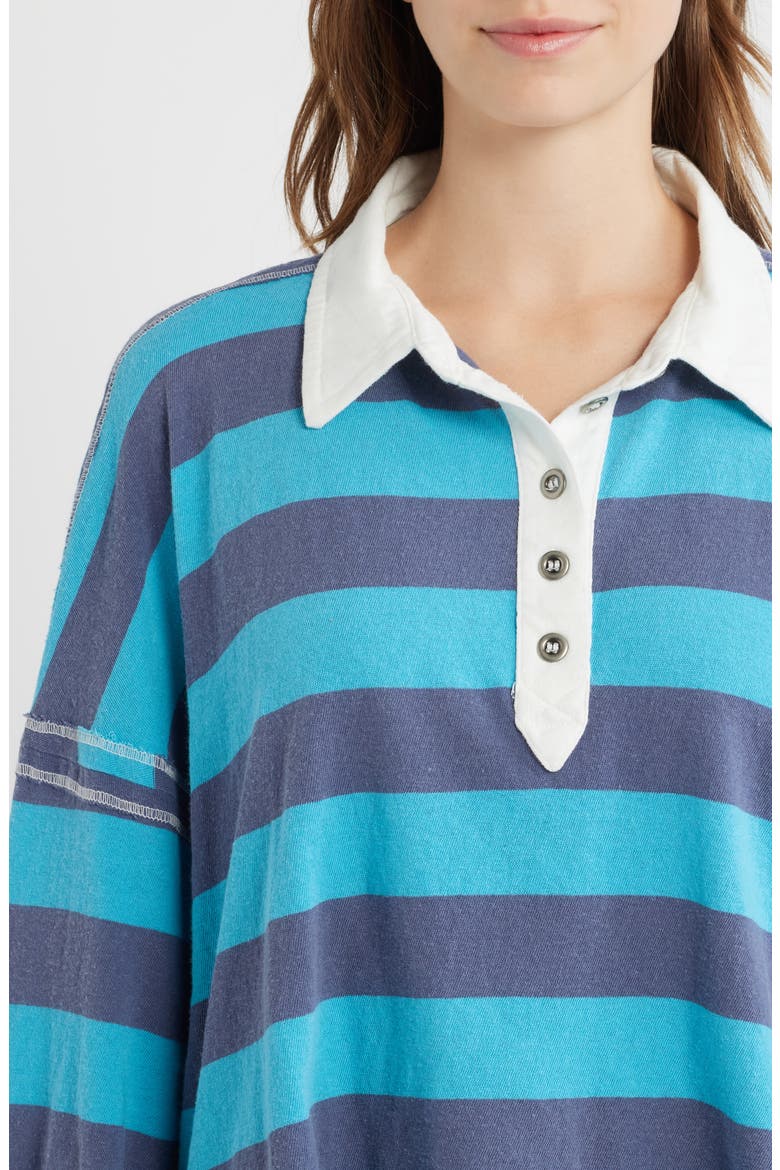Auggie Stripe Top, Alternate, color, NIGHT SHADOW/ TROPICA