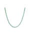 Turquoise CZ Bezel Tennis Necklace