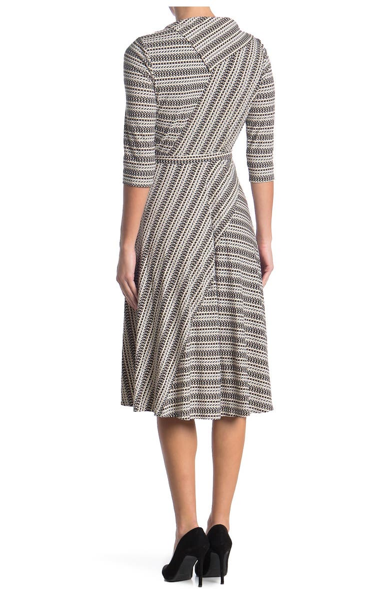 Robbie Bee Printed Cowl Neck Midi Dress, Alternate, color, 