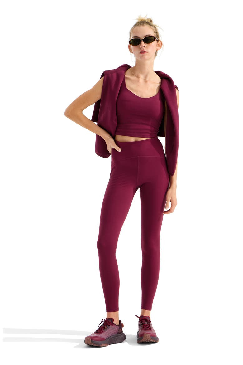 Jaida Pocket Leggings, Alternate, color, BURGUNDY CRUSH
