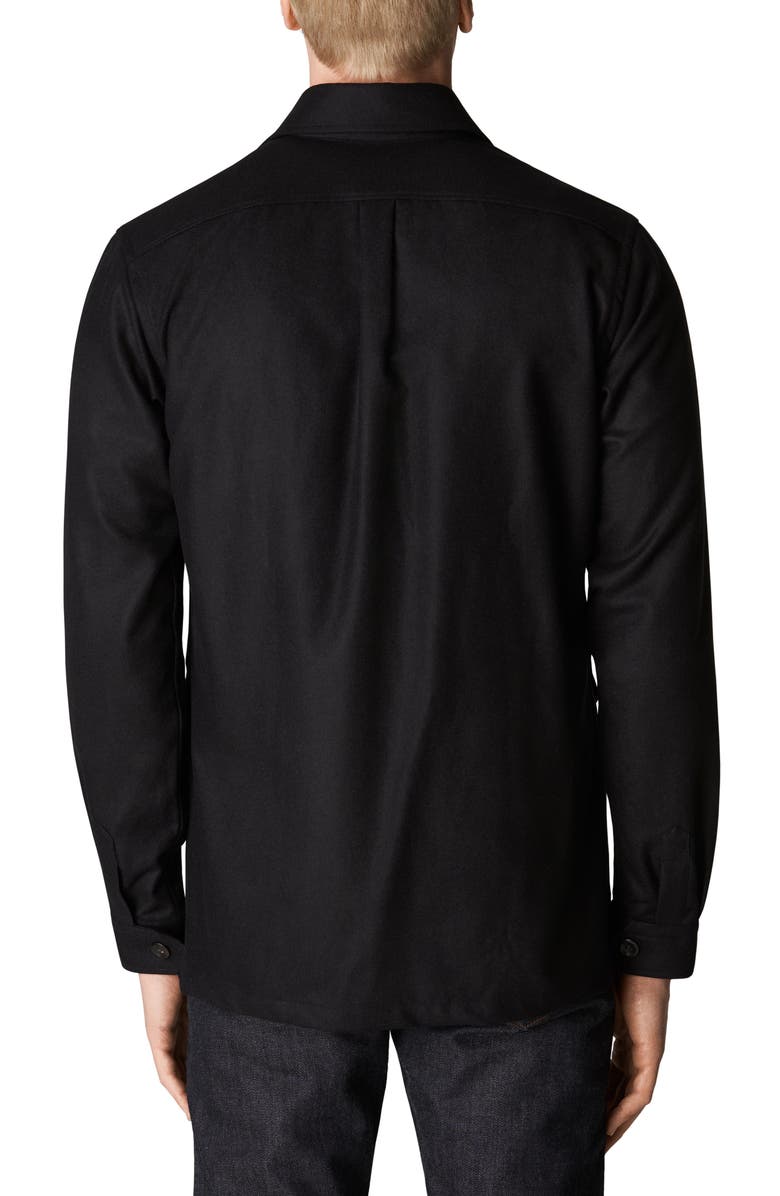 Eton Wool & Cashmere Twill Overshirt, Alternate, color, 