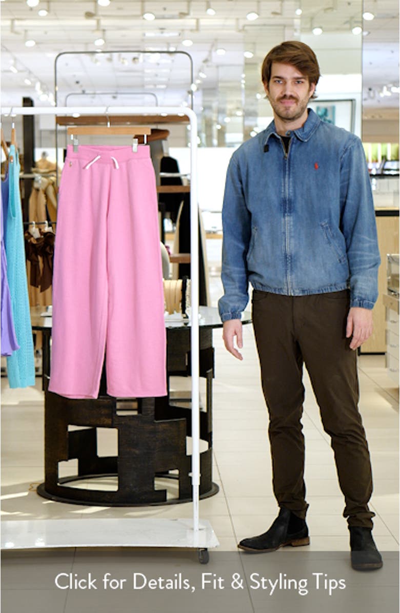 Kids' French Terry Wide Leg Pants, sales video thumbnail