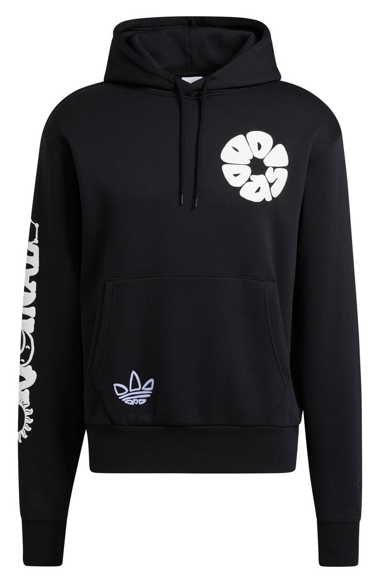 adidas Originals Circle Logo Cotton Graphic Hoodie, Alternate, color,