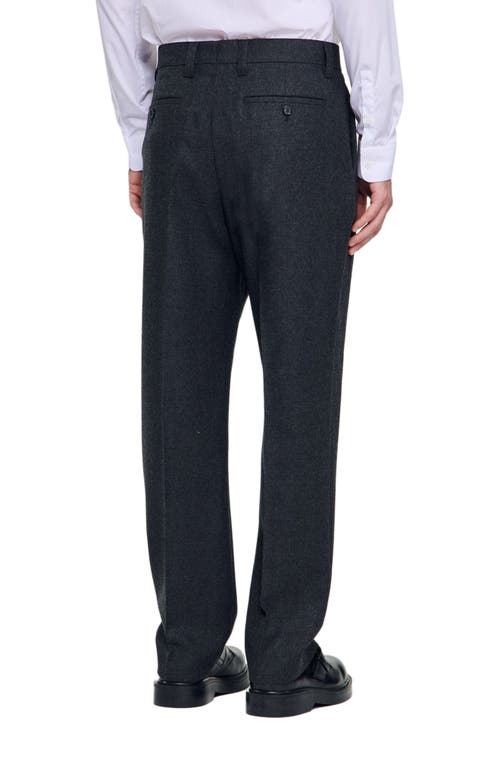 Sandro Wool Suit Trousers In Black