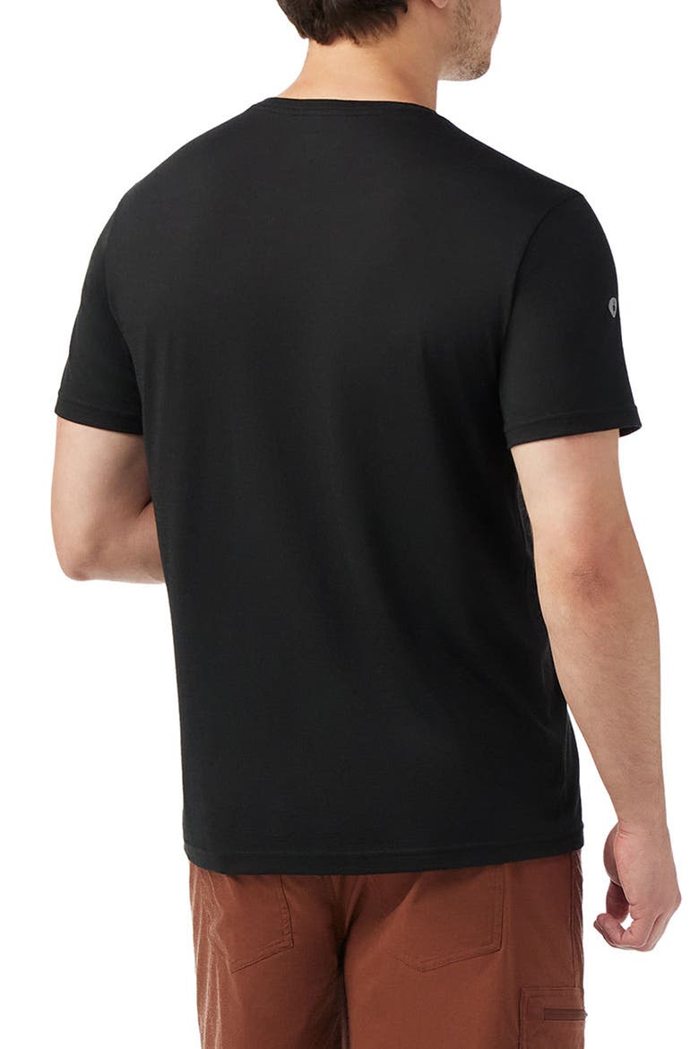 Active Performance Wool Blend T-Shirt, Alternate, color, BLACK