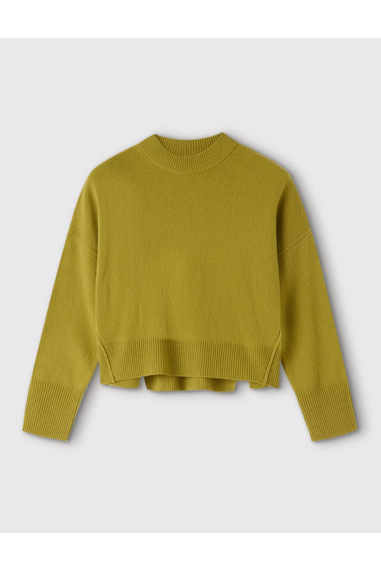 100% Wool Seam Detail Crew Knit Jumper, Alternate, color, Yellow