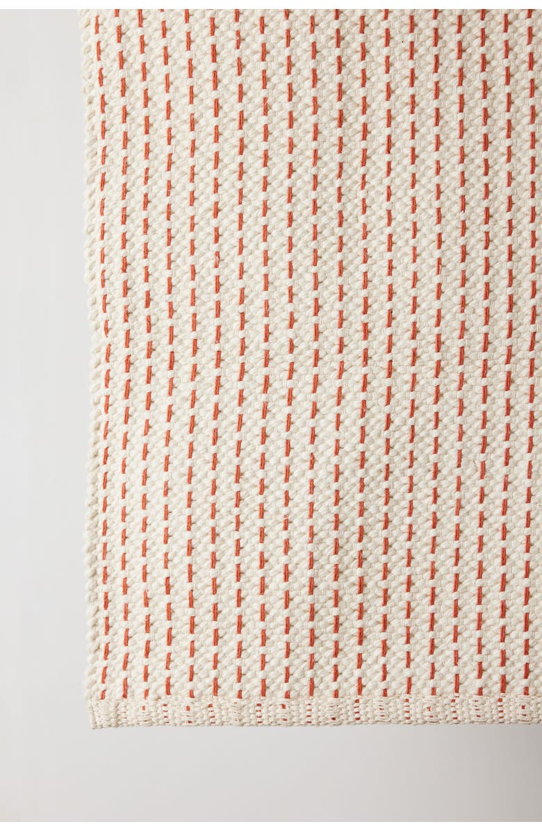 kanju Interiors Terracotta Luxe Hand-Loomed Cotton Twill Mat, Main, color, Natural