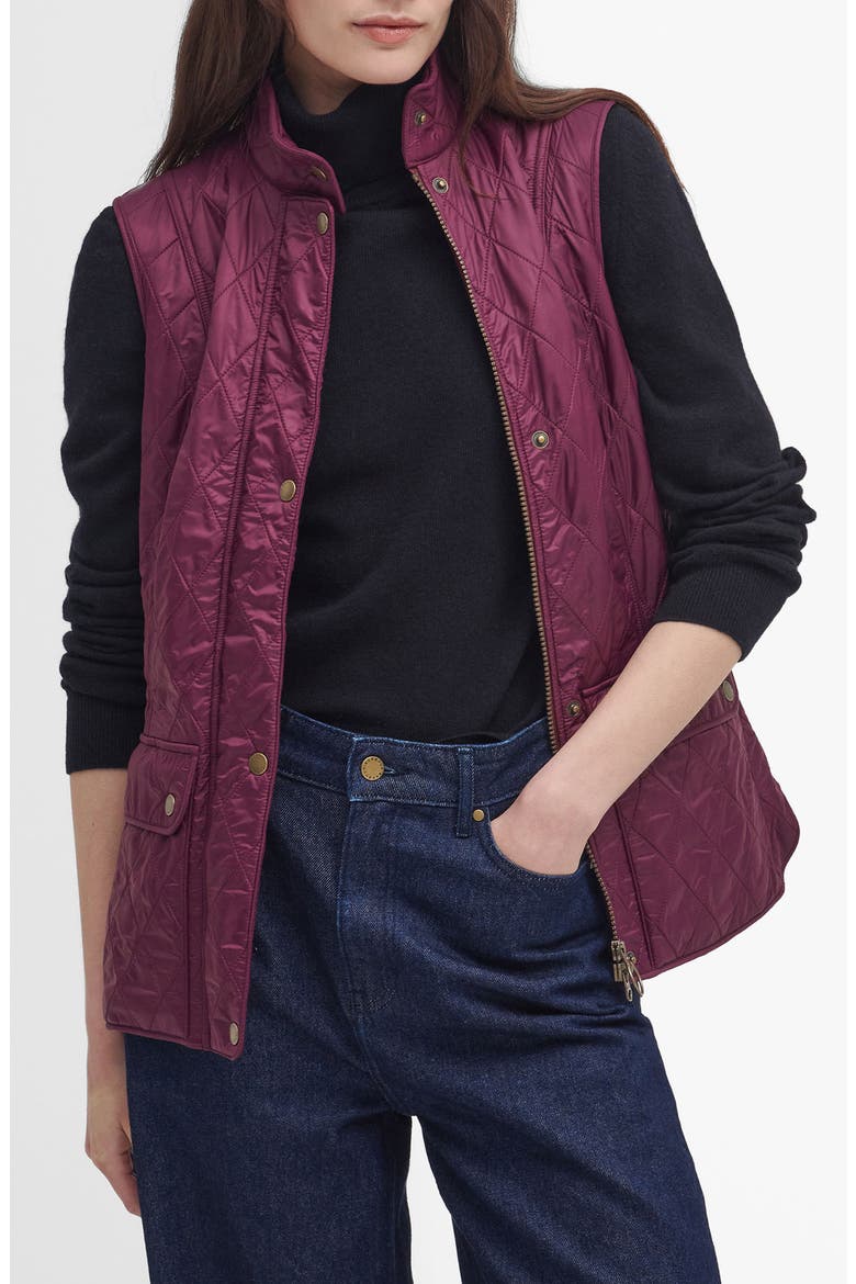 Wray Fleece Lined Vest, Main, color, BLACK CHERRY